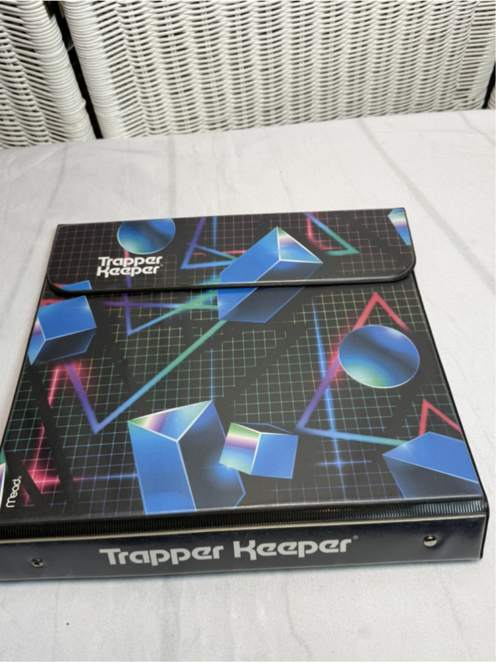 Trapper Keeper 2021 Portfolio Letter 3-Ring Binder Geometric 3D Shapes 2 Folders